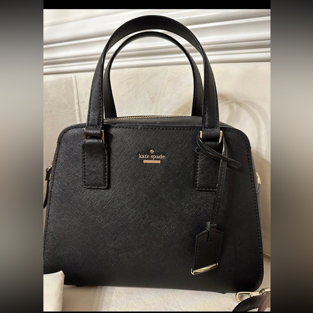kate spade Black Leather Crossbody Satchel